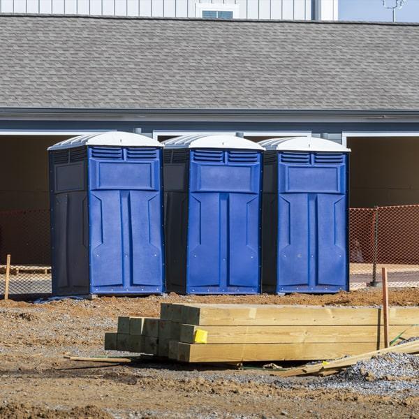 Heavy-duty construction site porta potty in Wilmington, Delaware